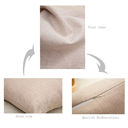 Bravoe LOVE Kissenbezug Lendenkissen Bettkissen Pillowcase Kissenhuelle Haus Sofa Zimmer Auto Liebhaber Hochzeit Deko 45 x 45 cm Set 2er Geschenk - 3