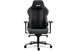 boulies Master Gaming chair, Ergonomic Office Chair for Adults with 4D Armrests, Comfortable Computer Chair for Home with Adjustable 4-way Lumbar Support and Head Pillow (Black, Standard)