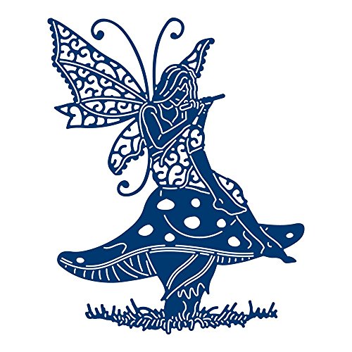 Tattered laceStar Flower Fairy, Metal, Silver, 9.6 x 11.8 x 0.3 cm