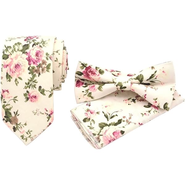 Noeud Papillon Slim Fleurs Bleu Canard Et Rose Liberty - Prénoué - Homme Mariage