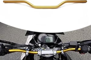 USTPO Motorradlenker 7/8 Zoll 22 mm Universal Rise Lenker passend für CRF YZF KXF KLX RMZ DRZ KX RM YZ SX EXC XC 65 85 125 250 300 350 450 Dirt Bike ATV Gold