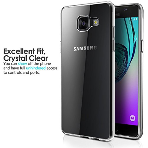Samsung Galaxy A3 2016 A310 Funda  EJBOTH TPU Funda suave Flexible tel  fono protectora espalda Protecci  n integral cubierta transparente cobertura para Samsung Galaxy A3 2016 A310 - Antideslizante Rasgu  o Resistente Impermeable Dise  o de tamp  n de puntos