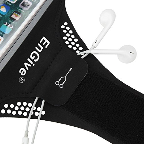 EnGive iPhone 7Â Plus Armband Waterproof Case for Mobile PhoneÂ â€“Â Identify Hole, Fitness, Adjustable Sports Gym Running Armband Case Holder with Key Ring for iPhone 7Â Plus Case/Cover suitable for Running, Gym, Jogging, Hiking, Riding, Gardening, Cycling UWS