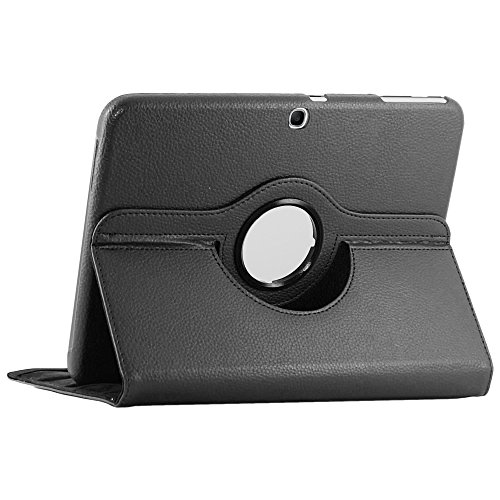 ebestStar - Compatible Coque Samsung Galaxy Tab 3 10.1 GT-P5210, 10 P5200 P5220 Housse Protection Etui PU Cuir Support Rotatif 360, Noir [Appareil: 243.1 x 176.1 x 8mm, 10.1'']