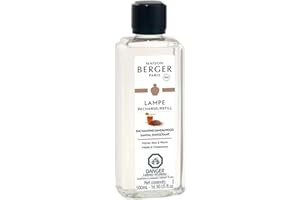 MAISON BERGER - Lampe Berger Fragrance Refill – 500ml Home Scent Oil for Catalytic Diffuser - Purifies Air & Removes Odors – Made in France – 40 Hours of Diffusion (Enchanting Sandalwood)