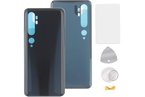 YHX-OU Noir Cache Batterie pour Xiaomi Mi Note 10 Mi Note 10 Pro Vitre arrière, Coque arrière de Batterie Remplacement pour Xiaomi Mi Note 10 Mi Note 10 Pro + Outil d'installation