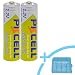 Produktbild PKCELL Ni-MH Mignon Akku AA 600mAh/1.2V Rechargeable wiederaufladbar + RUHRBASIS Aufbewahrungsbox/Batterie-Box - 2er