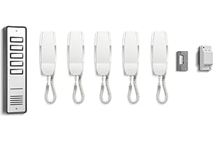 DIGITECK BS05- Bell 905 5 Way Audio Door Entry INTERCOM System with Lock/Door Release - Surface