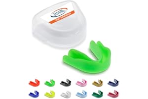 ‎GAME GUARD GAME GUARD – Hockey-Mundschutz für Erwachsene oder Jugendliche/Kinder ab 13 Jahren. Mundschutz für Boxen, Rugby, American Football, Kampfsport, Kickboxen, Karate, Taekwondo, Handball [Grün – 1 Stück]