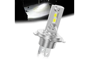 NHHEO Lampadina H4 LED Moto, HB2 9003 6500K Bianco Luminosità 300% Moto Hi/Lo Beam 24SMD 3570 Chip Plug and Play(1Pcs)