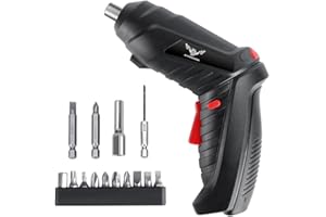 JENABOM Electric Screwdriver Cordless, Electric Screwdriver Kit with 14 Accessories, 3.6V/1300mAh Rechargeable Power Drill Driver, with USB Cable LED Light for Home Office DIY