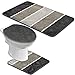 Produktbild BADGARNITUR ORION 3-TEILIG BADMATTE, BAD SET DUNKELGRAU GRAU STAND WC