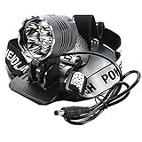 FARETTO LAMPADA PER CASCO E MANUBRIO MOUNTAIN BIKE MTB BDC 4 LED RICARICABILE 6000LM