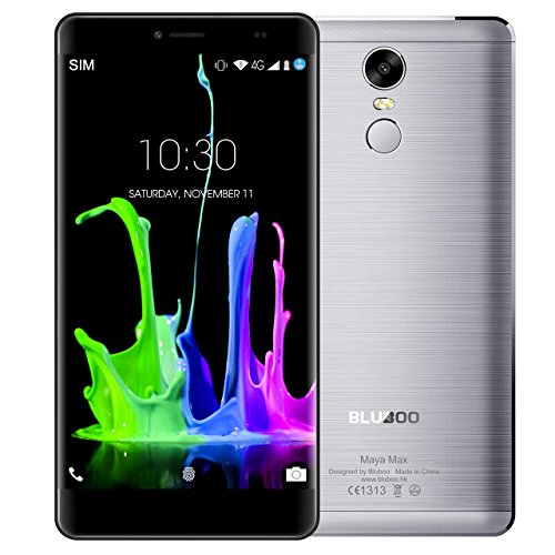 BLUBOOÂ® Maya Max 4G Ã¨ Uno Smartphone con Sistema Operativo Android 6.0 Display da 6 Pollici HD, Affiancato da Un Processore Mediatek MTK6750 Octa Core da Ben 1.5 GHz, 3 GB RAM e 32 GB di Memoria Espandibile, Fotocamera Esterna da 13 MP + 8.0 MP Camera Interna, 4200 mAh Batteria e Sensore di Impronte Digitali [Grigio]
