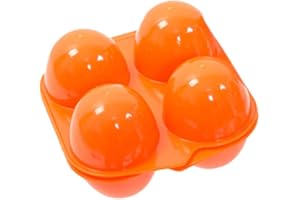 Clenp Egg Carry Box, Outdoor Camping Picnic 2/4/6/12 Eggs Holder Container Plastic Storage Box Case orange 4 Grid