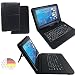 Produktbild Huawei MediaPad X2 (GEM-701L) - Deutsche QWERTZ Tastatur Schutztasche mit Standfunktion - 7 Zoll Schwarz Tastatur