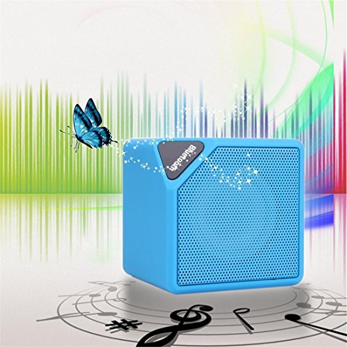 H&M MINI Wireless Bluetooth Lautsprecher Lautsprecher mit TF Card Slot und LED blinkt, UnterstÃ¼tzung fÃ¼r Bluetooth 3.0 und TF Karte Wiedergabe , blue