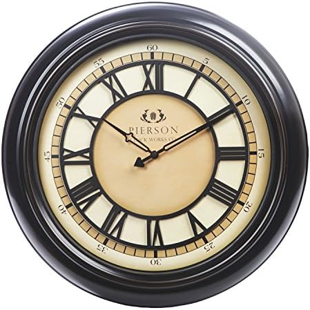 Chaney Instrument Co 75176 Wall Clock with Raised Dial, 18", Black