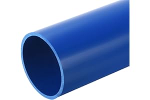 QUARKZMAN Tube Rigide Rond en PVC de 67,8 mm ID et 75 mm (3 Pouces) OD, 35cm de Longueur, Bleu, Résistant aux Chocs, pour Tuyau D'Eau, Travaux Manuels, Gaines de Câbles