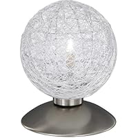 Paul Neuhaus 4794-55 - Lámpara de mesa (acero y aluminio, IP20, incluye 1 bombilla G9, 40 W, 10 x 10 x 14 cm), color plateado