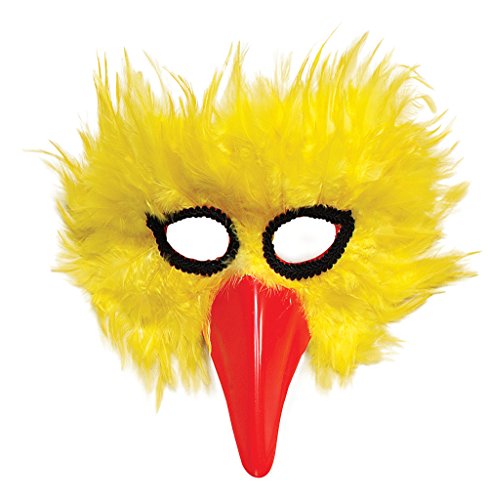 Vogel Feder Fasching Anzug Augen Maske in gelb