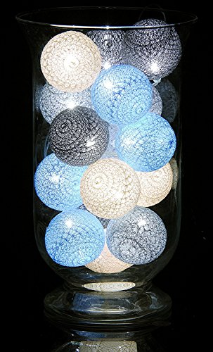 512K5oFo60L GuirLED - Guirlande lumineuse boules coton LED USB - Chargeur double USB 2A inclus - 3 intensités