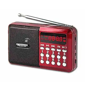 Bluetail Multifunctional Speaker Digital Mini Fm Radio Speaker MP3 Player with USB(KK62)- Easy to Carry Size(Random Color)