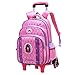Produktbild Tenthree Koffer Rucksäcke Taschen Kindergepäck - Schultaschen Kinderrucksäcke Princess Trolley Abnehmbare Tasche Weibliche School Rollenkoffer