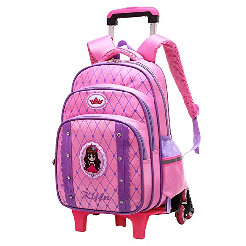 Preisvergleich Produktbild Tenthree Koffer Rucksäcke Taschen Kindergepäck - Schultaschen Kinderrucksäcke Princess Trolley Abnehmbare Tasche Weibliche School Rollenkoffer