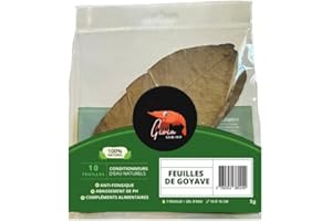 Gioia SHRIMP Feuille de Goyave x10 / Conditionneur d'eau Naturel/pour Vos Poissons et crevettes d'aquarium