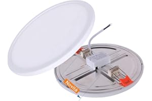 LEDLUX* LEDLUX - Foco LED empotrable Slim redondo 15 W Diámetro 180 mm Modelo especial con clip ajustable y diámetro de agujero adaptable de 50 mm a 150 mm