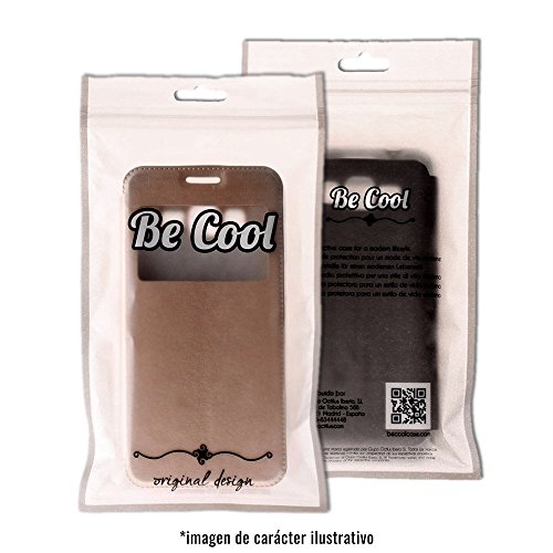 BeCool® – Handy Schutzhülle im Bookstyle mit Standfunktion, ohne Klappe für Sony Xperia XA1, mit S-View Fenster, durch das Sie alle Mitteilungen sehen können. Schwarz. - 5