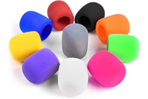 QUIODOK Dylan-EU 10 Pcs 10 Colors Microphone Sponge Protective Cover