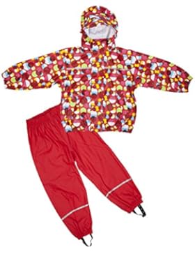 Elka Regenanzug Regenhose + Regenjacke für Kinder, gestreift und einfärbig Farben viele Größen 220g/Polyester...