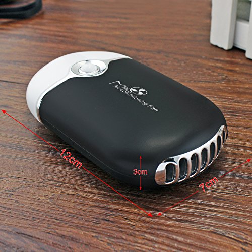 Tragbare Miniklimaanlagen-Reisehandheld USB aufladbare Lüfter für Summer (Black) - 4