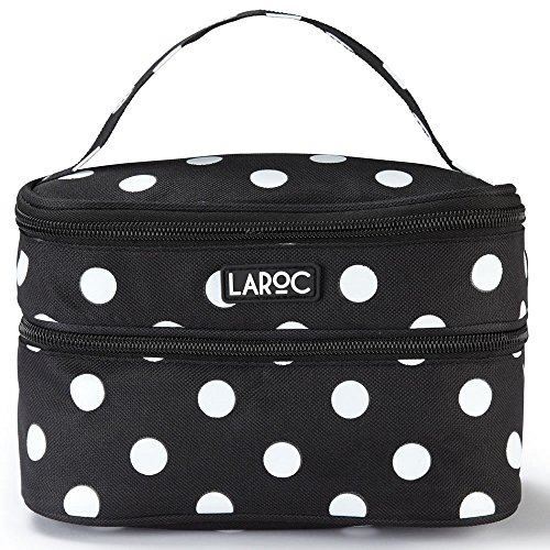 LaRoc ® Makeup Cosmetic Bag Travel Accessory Toiletry Wash Double Zip Pouch Purse Holder