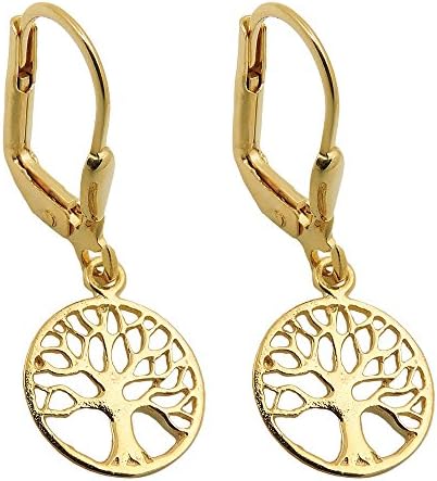 Leverback Earrings 431478 - Tree Of Life 9ct Gold