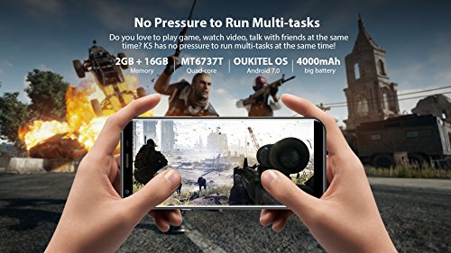 OUKITEL K5 - 5,7 pouces HD (ratio 18: 9) Android 7.0 4G smartphone, 1,5 GHz quad core 2 Go + 16 Go, 4000mAh batterie, camÃ©ras triple (5MP + 2MP + 16MP) - bianca