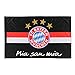 Produktbild FC Bayern München Fahne 150 x 100 cm Rekordmeister FCB + Sticker München Forever, rapeau/Bandera/Flag/Flagge/Banner 23030