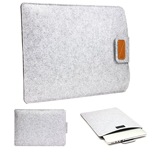 Original Urcover® 11,6 Zoll FILZ Laptop Tasche und Tablet Hülle passend für Ihr iPad, Lenovo Tablet, Samsung Tab, Netbook und viele weitere mobile Endgeräte [deutscher Fachhandel] Hell Grau