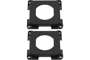 EMSea 2pcs C-Line Mounting Socket Plate 53x53mm USB Car Charger Mounting Plate Plastic CBE Frames Fixing Plate for Motorhome Campervan Boat, Black