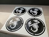 schwarz 55 mm schwarz Tuning Effekt 3d 3 m geharzt Radkappen Nieten Caps Aufkleber Stickers für Alufelgen X 4 Stück