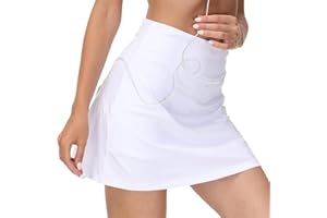 GUKOO Gonna da Asciugatura Rapida Tennis con Pantaloncini Tasca Laterale Club Basic Skirts Donna Gonna Elastica Traspirante