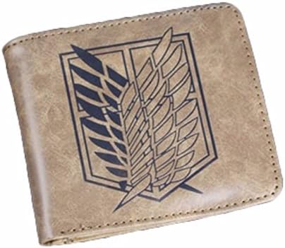 new Wallet Cool PU Leather Money Fold Purse Abstract Feathers Attack On Titan rare