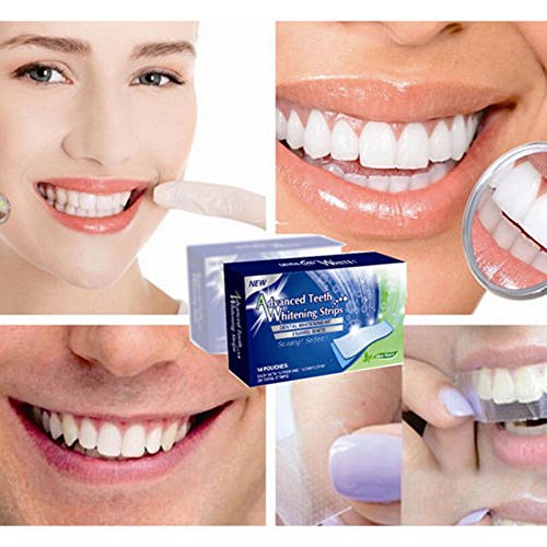 Tonsee 28PCS Weiße Effekte Dental Whitestrips Hoch Entwickelten Zähne Streifen - 3