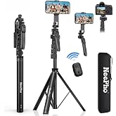 Coverzone 2 Metre Tripod Selfie &Ccedil;ubuğu Bluetooth Kumandalı 360&deg; D&ouml;nebilen Telefon Kamera Standı Cold Shoe Mikrofon Işık Deste