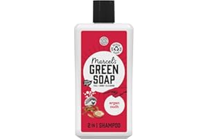 Marcel's Green Soap - Shampooing 2en1 Argan et Oudh - Avec Aloë Vera et Glycérine Naturelle - 100% Eco friendly - 100% Vegan - 97% Biodegradable - 500 ML