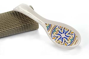 GICOS IMPORT EXPORT SRL Poggiamestolo Porta mestolo Cucina in Ceramica Decoro Terra d'amuri 26 cm TAW-817625