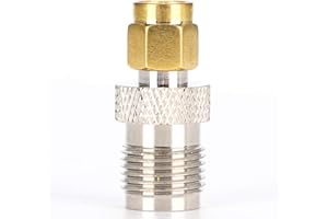 Garsent 2 Paquete TNC Hembra a SMA Adaptador de Adaptador de Conector Coaxial RF Macho para Antenas, Equipos de LAN Inalámbrica, Cables Coaxiales