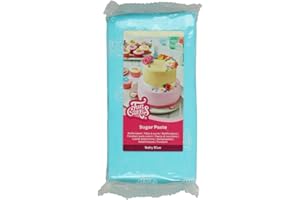 FunCakes Pasta di Zucchero Baby Blue: facile da usare, liscia, flessibile, morbida e pieghevole, perfetta per decorare torte, halal, kosher e senza glutine - 1000 g